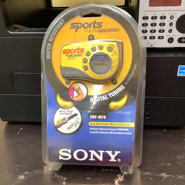 SONY AM/FM WALKMAN SRF-H4 Headset Headphones Portable Radio Works 